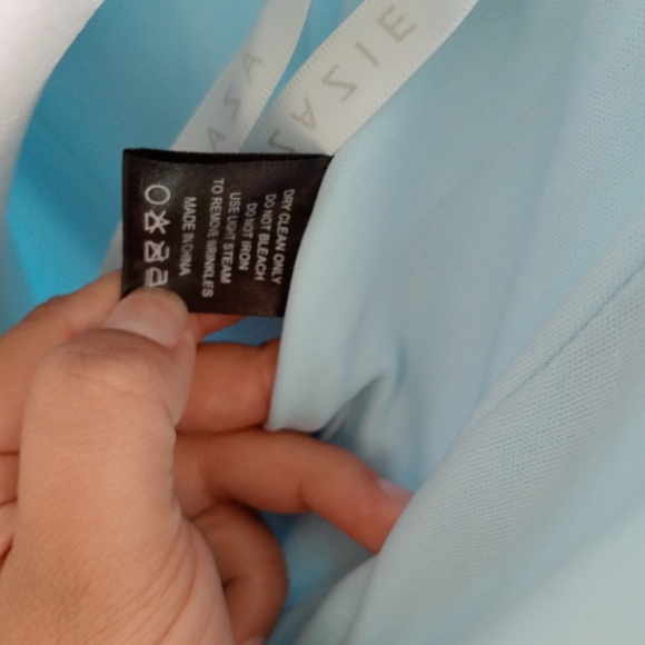 AZAZIE  One-Shoulder Light Blue Dress - Picture 10 of 11